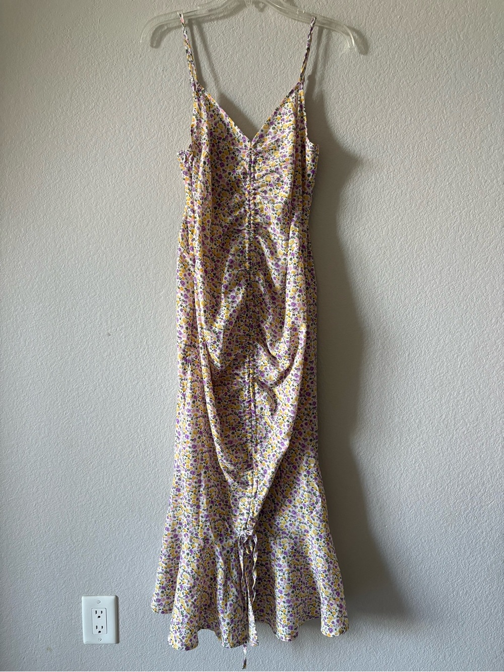 Cupshe Yellow & Purple Floral Maxi Slip Dress